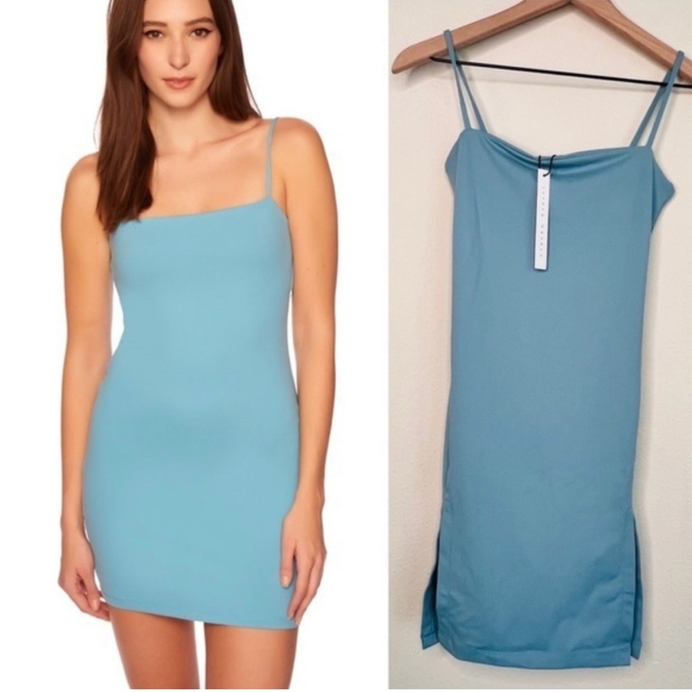 Susana Monaco Blue Spaghetti Strap Mini Dress